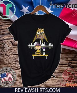 LSU Tigers Logo Snoopy and Charlie Brown Offcial T-Shirt
