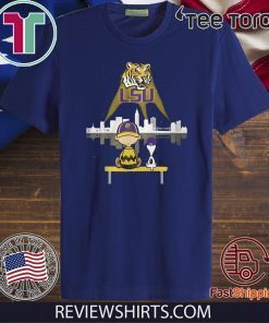 LSU Tigers Logo Snoopy and Charlie Brown Offcial T-Shirt