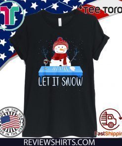 Let It Snow Humor Snowman Santa Cocaine 2020 T-Shirt