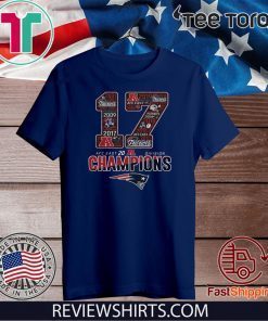 New England Patriots 17 AFC East 2019 Division Champions T Shirt