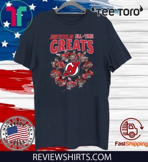 New Jersey Devils all time great players signatures 2020 T-Shirt