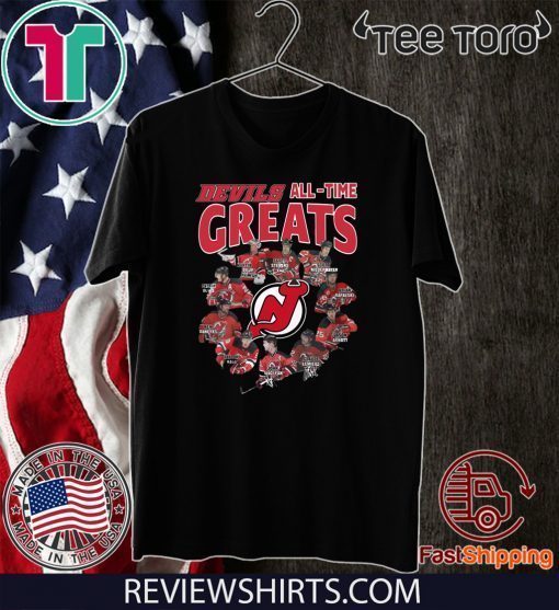 New Jersey Devils all time great players signatures 2020 T-Shirt