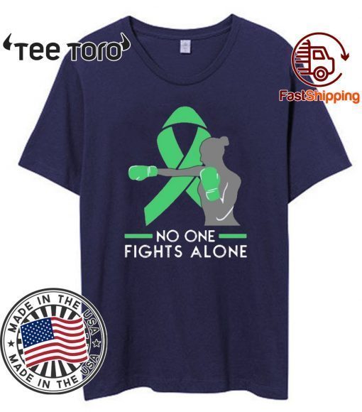 No One Fights Alone Liver Cancer Awareness Shirt - For Cancer Warriors T-Shirt