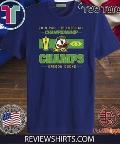 Offcial Oregon Ducks 2019 Pac 12 Championship T-Shirt