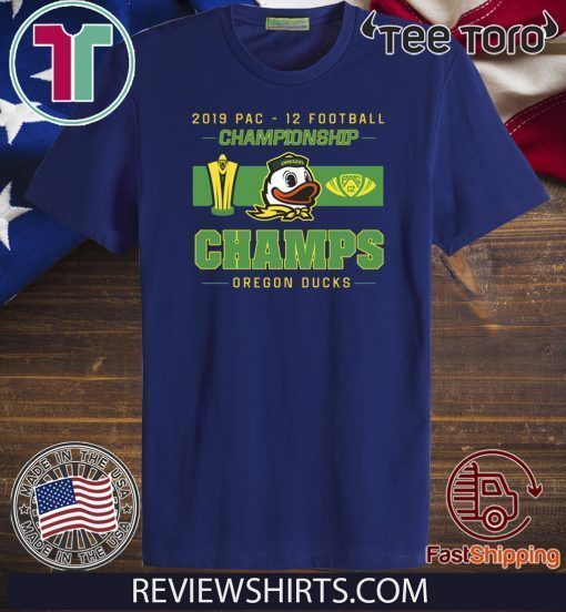 Offcial Oregon Ducks 2019 Pac 12 Championship T-Shirt