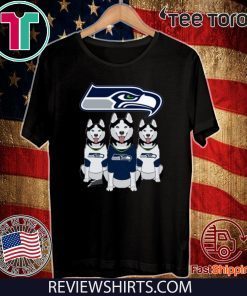 Husky Seattle Seahawks And Dog Lovers Offcial T-Shirt