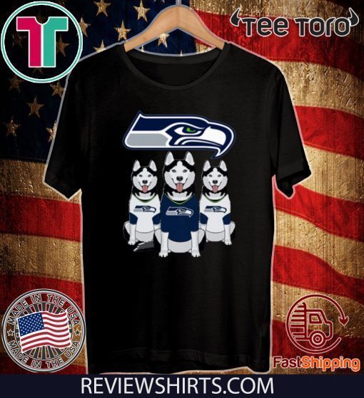 Husky Seattle Seahawks And Dog Lovers Offcial T-Shirt