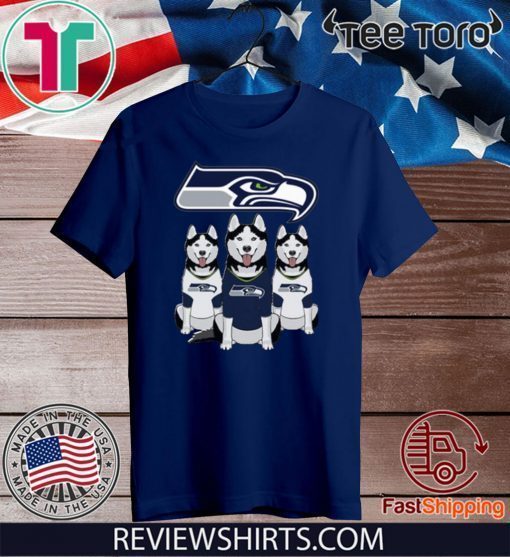 Husky Seattle Seahawks And Dog Lovers Offcial T-Shirt