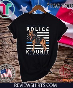 Premium American Flag German Shepherd K-9 Unit Police Thin Blue Line 2020 T-Shirt