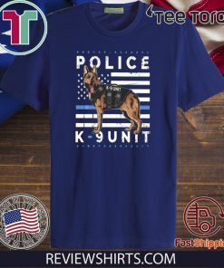 Premium American Flag German Shepherd K-9 Unit Police Thin Blue Line 2020 T-Shirt