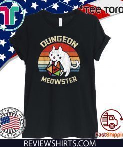 Pretty Dungeon Meowster Cat Lover D20 Rpg Vintage Unisex T-Shirt