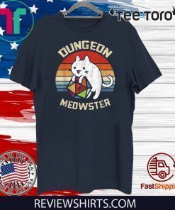 Pretty Dungeon Meowster Cat Lover D20 Rpg Vintage Unisex T-Shirt