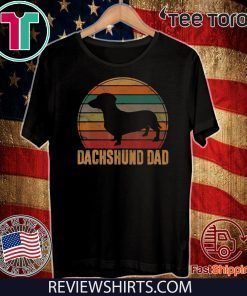 Retro Dachshund Dad Dog Owner Pet Father 2020 T-Shirt