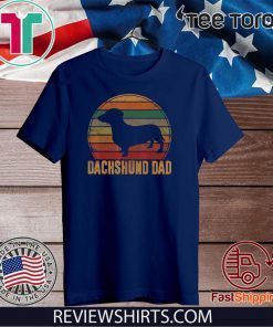 Retro Dachshund Dad Dog Owner Pet Father 2020 T-Shirt