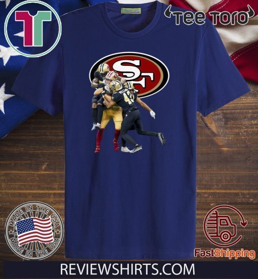 San Francisco 49ers And New Orleans Saints Sprint Football Tee Shirt