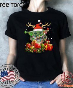 Santa Baby Yoda Reindeer light christmas Shirt T-Shirt