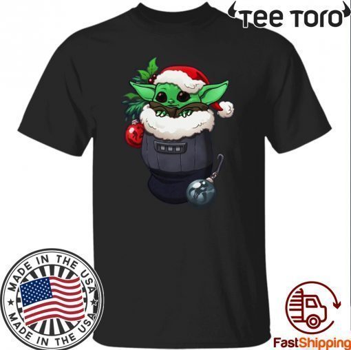 Santa Baby Yoda Santa Stocking Ugly Christmas T-Shirt