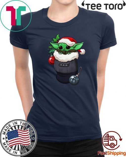 Santa Baby Yoda Santa Stocking Ugly Christmas T-Shirt