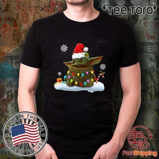 Santa Baby Yoda light Xmas 2020 T-Shirt