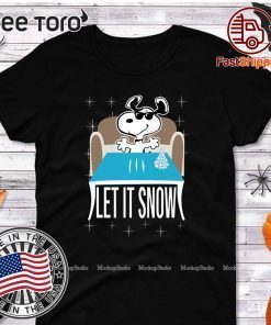 Snoopy Dog Walmart Cocaine Santa Let It Snow Tee Shirts