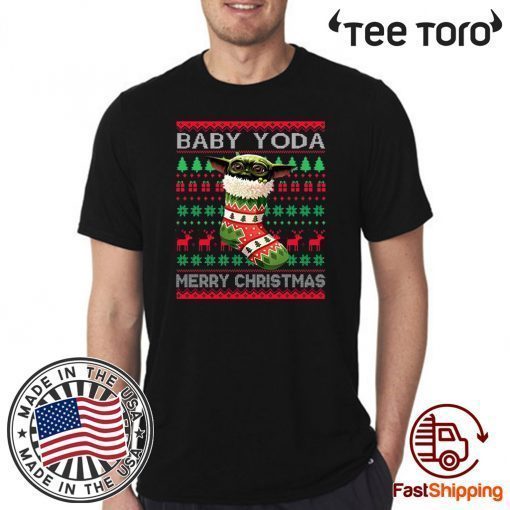Socks Baby Yoda Merry Christmas Ugly Christmas 2020 TShirt