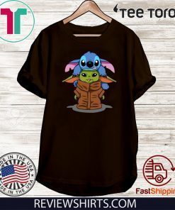 Stitch And Baby Yoda Funny T-Shirt