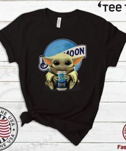 Sunday Baby Yoda Hug Blue Moon Star Wars T Shirt