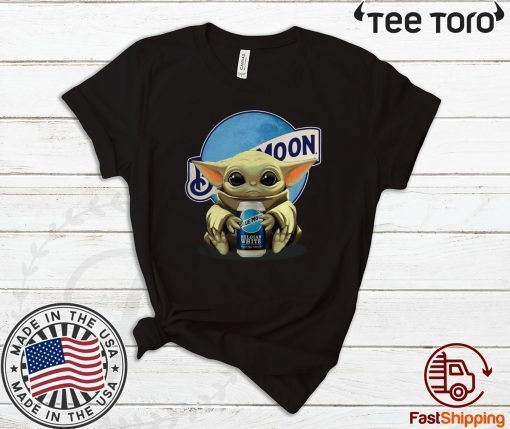 Sunday Baby Yoda Hug Blue Moon Star Wars T Shirt