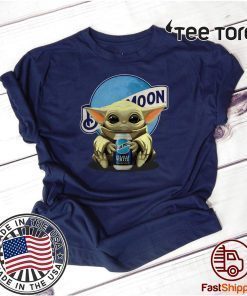 Sunday Baby Yoda Hug Blue Moon Star Wars T Shirt