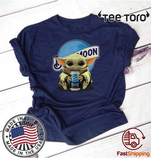 Sunday Baby Yoda Hug Blue Moon Star Wars T Shirt