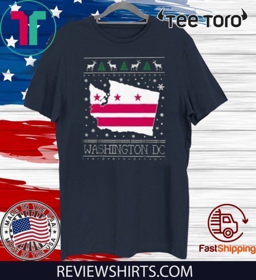 Washington DC Ugly Christmas State Flag CM Tee Shirt