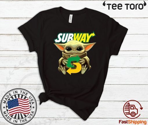 BABY YODA HUG SUBWAY FOR T-SHIRT