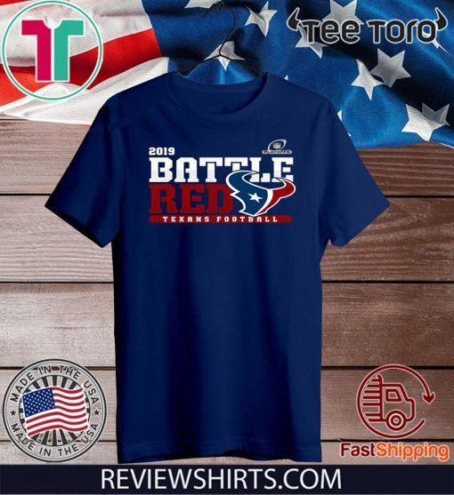 Official BATTLE RED SHIRT Houston Texans 2019 NFL Playoffs T-Shirt