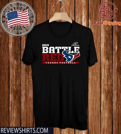 Official BATTLE RED SHIRT Houston Texans 2019 NFL Playoffs T-Shirt