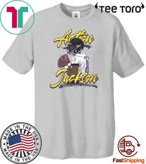 ACTION JACKSON SCRIPT LAMAR JACKSON T-SHIRT