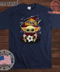 Baby Yoda Blood Inside As Roma Tee Shirts