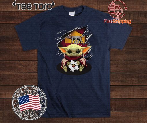 Baby Yoda Blood Inside As Roma Tee Shirts