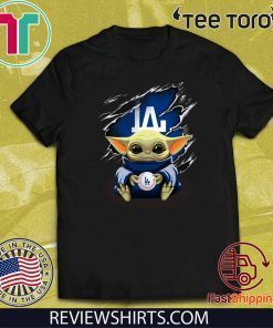 Baby Yoda Blood Inside Los Angeles Dodgers For T-Shirt