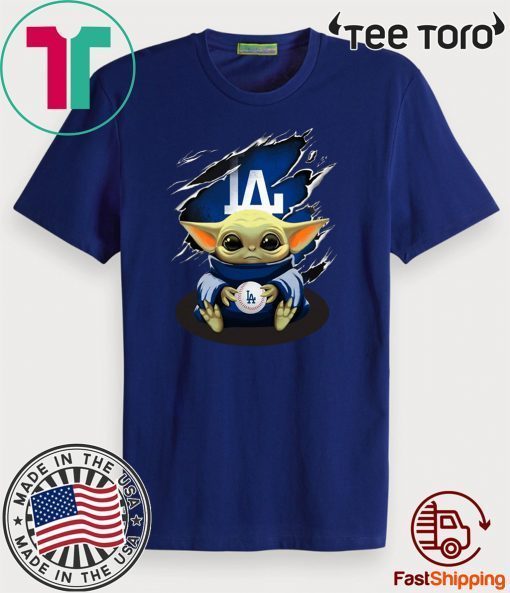 Baby Yoda Blood Inside Los Angeles Dodgers For T-Shirt