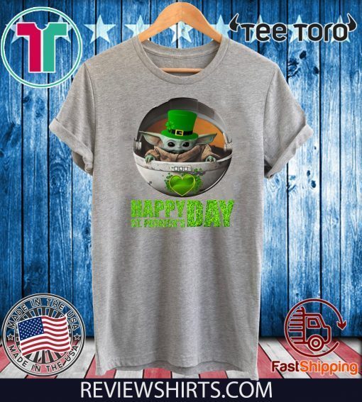 Baby Yoda Happy St Patrick's Day For T-Shirt