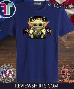 Baby Yoda Hug 75th Ranger Regiment Offcial T-Shirt