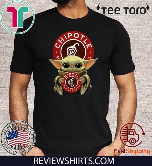 Baby Yoda Hug Chipotle Mexican Grill Official T-Shirt