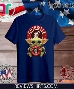 Baby Yoda Hug Chipotle Mexican Grill Official T-Shirt