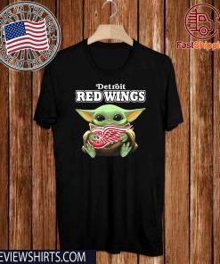 Baby Yoda Hug Detroit Red Wings Offcial T-Shirt 