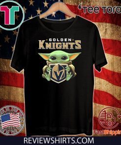 Baby Yoda Hug Golden Knights Shirt T-Shirt