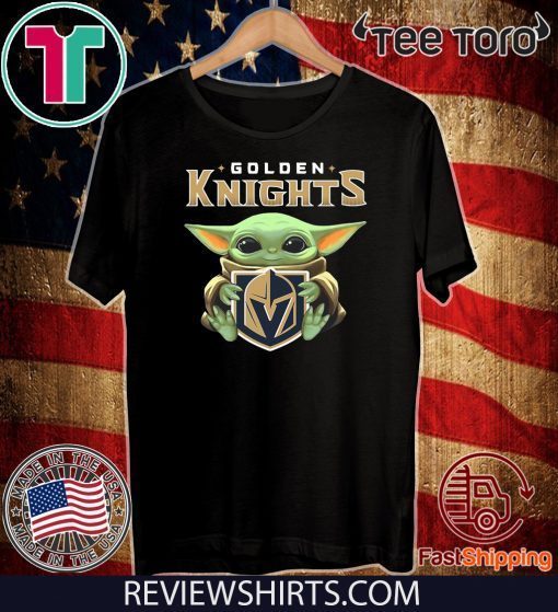 Baby Yoda Hug Golden Knights Shirt T-Shirt