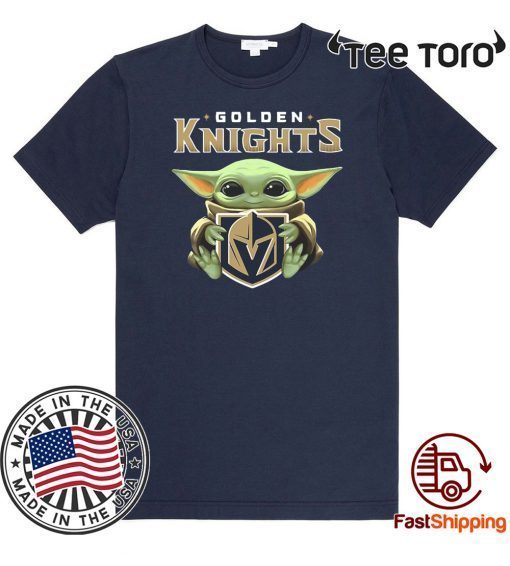 Baby Yoda Hug Golden Knights Shirt T-Shirt