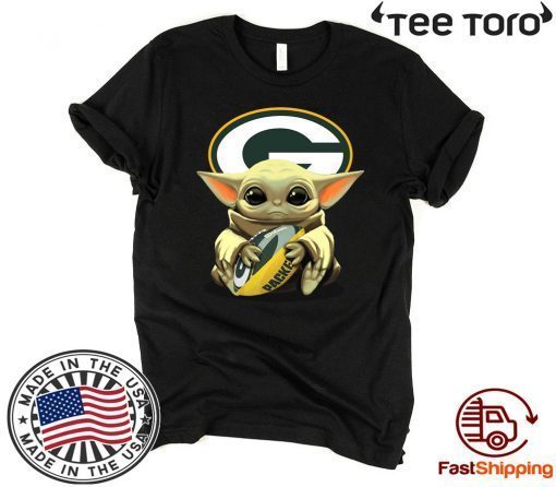 Baby Yoda Hug Green Bay Packers Tee Shirts