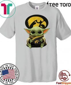 Baby Yoda Hug Iowa Athletics Offcial T-Shirt