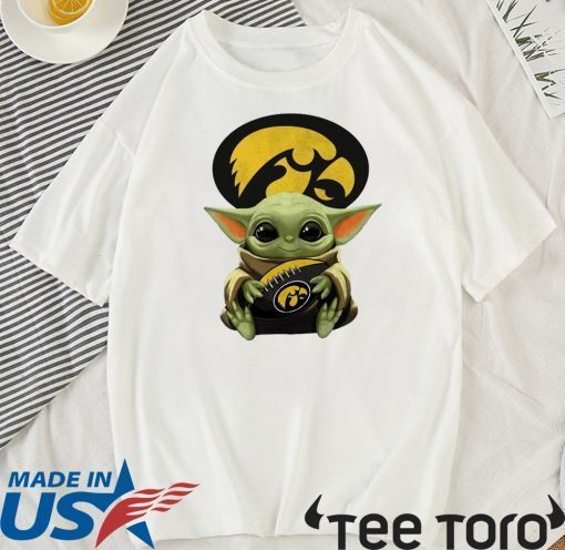 Baby Yoda Hug Iowa Athletics Offcial T-Shirt